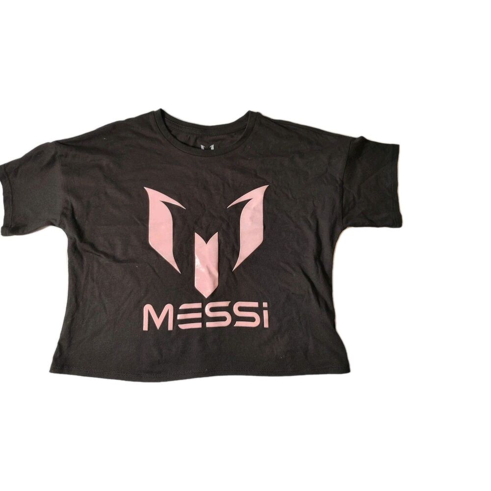 Unisex Messi Short Sleeve Graphic T-Shirt - Pink/black Medium Short (0033) - Picture 1 of 3
